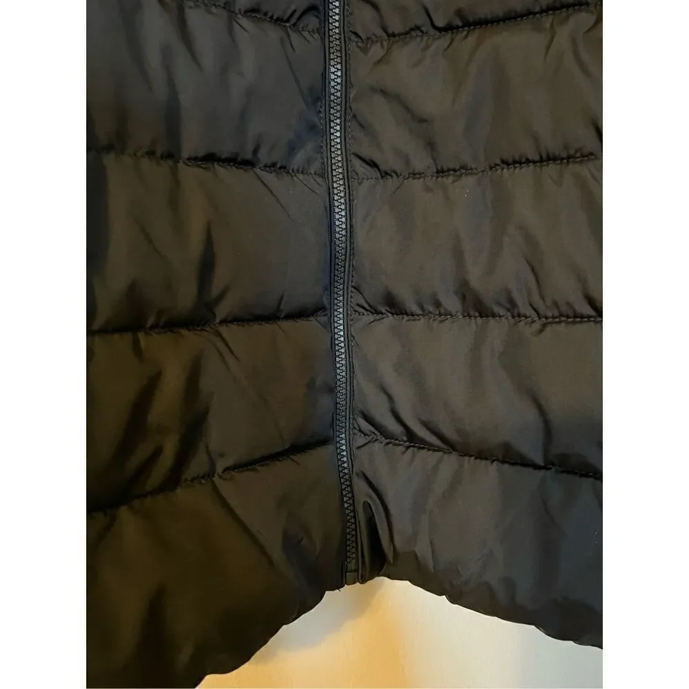 The Children's Place Boys XL Quilted Puffer Jacket Black Water Resistant Winter